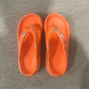 Orange Platform Flip Flops for Women size 7 USA